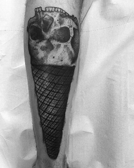Tattoos - ice creeam skull - 127131